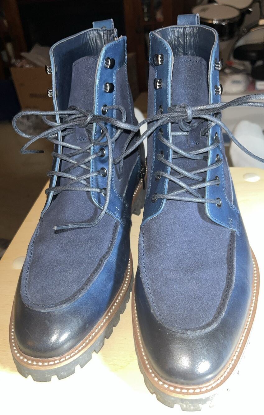 La Milano Boots Men’s Size 10 NAVY Blue B521145-1PB Hearth II Leather & Suede